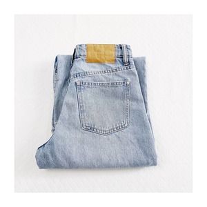 Zara High Rise Wide Leg Denim Jeans Light Wash SZ02